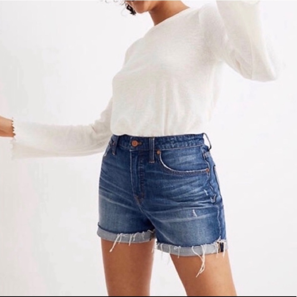 Madewell high rise mid length shorts